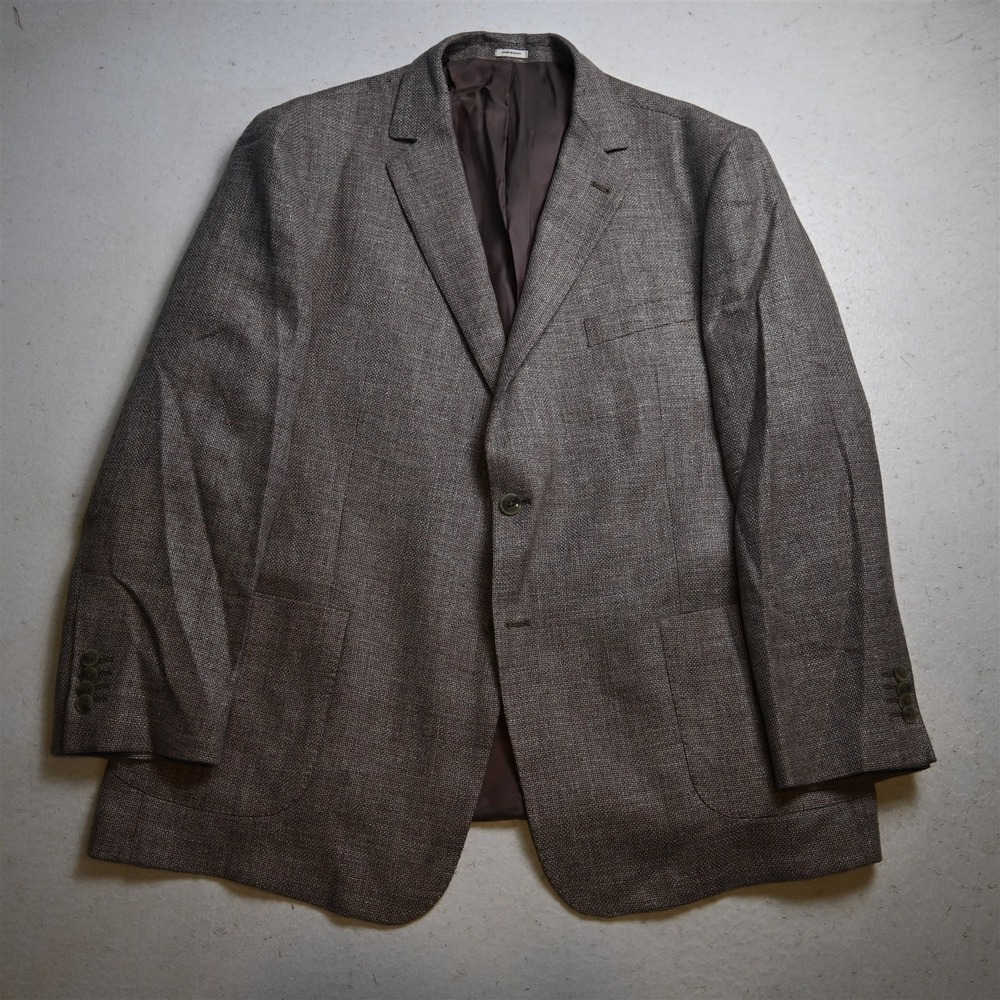 Joseph Abboud 48R Basketweave Wool Linen Soft Shoulder Blazer Sport Coat